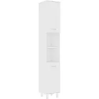 vidaXL Armoire de salle de bain blanche 30x30x179 cm Bois composite