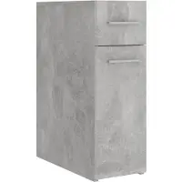 vidaXL Armoire d'apothicaire Gris béton 20x45,5x60 cm Bois ingénierie