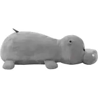 vidaXL Hippopotame en peluche Gris