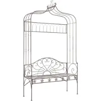 vidaXL Banc de jardin 122 cm Fer Marron antique