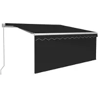 vidaXL Store manuel rétractable avec enrouleur 3x2,5 m Anthracite