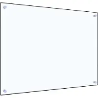 vidaXL Dos de cuisine Transparent 80x60 cm Verre trempé