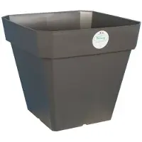 Riviera Pot de Fleurs Riviera 65L Gris Foncé - Design Carré Élégant 49x49x45 cm