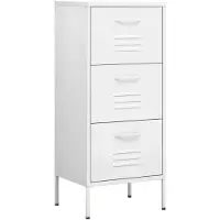 vidaXL Armoire de rangement Blanc 42,5x35x101,5 cm Acier