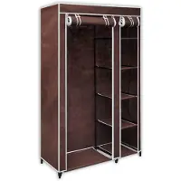 vidaXL Garde-robe Tissu Marron
