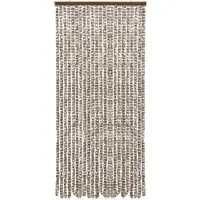 vidaXL Rideau moustiquaire taupe et blanc 90x220 cm chenille