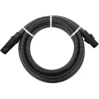 vidaXL Tuyau d'aspiration avec raccords PVC Noir 1" 7 m PVC