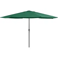 vidaXL Parasol avec mât métallique 390 cm vert