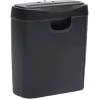 vidaXL Déchiqueteuse de papier 6 feuilles à coupe en bandes Noir