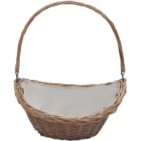 vidaXL Panier à bois de chauffage avec poignée 57x46,5x52 cm Marron