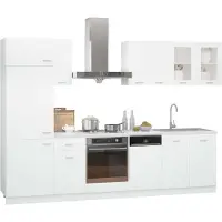 vidaXL Ensemble de cuisine Lyon 8 pièces blanc bois composite