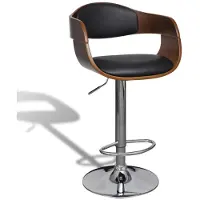 vidaXL Tabouret de bar bois courbé et similicuir