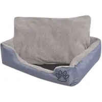 vidaXL Lit pour chien avec coussin rembourré taille M Gris
