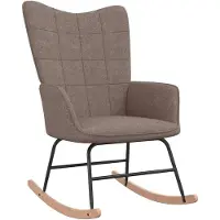 vidaXL Chaise à bascule Taupe Tissu