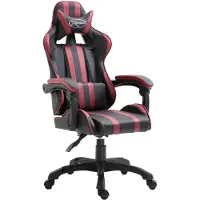 vidaXL Chaise de jeu vin rouge similicuir