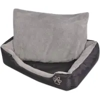 vidaXL Lit pour chien avec coussin rembourré taille M Noir