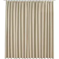 vidaXL Rideau occultant avec crochets Beige 290x245 cm134449