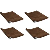 vidaXL Films autoadhésifs pour portes 4 pcs Chêne foncé 210x90 cm PVC