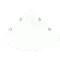 vidaXL Étagères d'angle 2 pcs et supports Verre Transparent 45x45 cm