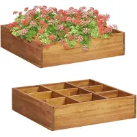 vidaXL Lit surélevé de jardin pour herbes aromatiques Bois massif d'acacia 60 x 60 x 15 cm