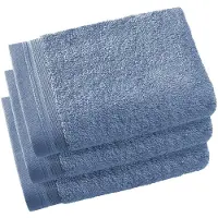 De Witte Lietaer Serviette Invité De Witte Lietaer Contessa Stone Blue (40 x 60 cm) (Lot de 3)