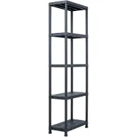vidaXL Étagère de rangement Noir 125 kg 60x30x180 cm Plastique