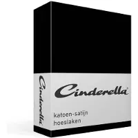 Cinderella Drap-Housse Cinderella Black (Satin)-90 x 210 cm