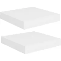 vidaXL Étagères murales flottantes 2 pcs blanc 23x23,5x3,8 cm MDF