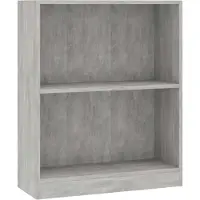 vidaXL Bibliothèque Gris béton 60x24x76 cm Bois d'ingénierie