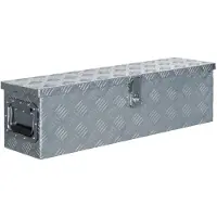 vidaXL Boîte en aluminium 80,5 x 22 x 22 cm Argenté