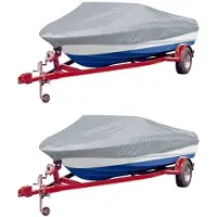 vidaXL Taud de bateau 2 pcs. Gris Longueur 610-671 cm Largeur 254 cm