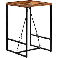 vidaXL Table de bar en vieux bois massif 70x70x106 cm