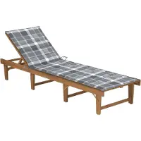 vidaXL Bain de soleil pliable avec support Acacia massif