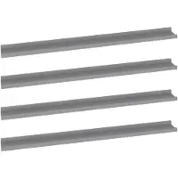 vidaXL Étagères murales 4 pcs Gris 100x9x3 cm