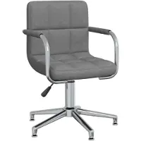 vidaXL Chaise de bureau Pivotante Tissu gris clair