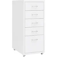 vidaXL Classeur mobile Blanc 28x41x69 cm Métal