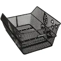Basil Panier vélo pour porte-bagages Cento Flower 45 x 31 x 21 cm - Noir