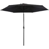 vidaXL Parasol avec mât métallique 300 cm noir