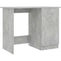 vidaXL Bureau gris béton 100x50x76 cm Bois composite