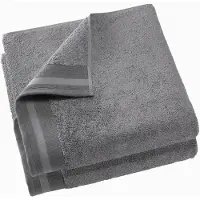 De Witte Lietaer Serviette de Douche De Witte Lietaer Contessa Steel Grey (70 x 140 cm) (Lot de 2)