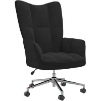 vidaXL Fauteuil relax noir velours