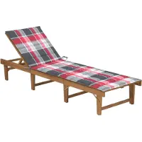 vidaXL Bain de soleil pliable avec support Acacia massif
