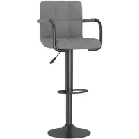 vidaXL Tabouret de bar en velours gris clair