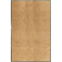 vidaXL Paillasson lavable Crème 120x180 cm