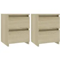 vidaXL Tables de chevet 2 pcs Chêne sonoma 30x30x40 cm Bois ingénierie