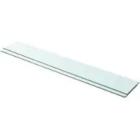 vidaXL Panneaux d'étagère 2 pcs Verre Transparent 100 x 15 cm