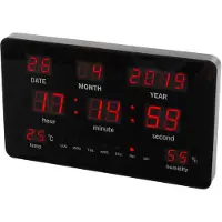 Perel Horloge Murale Avec Affichage Led