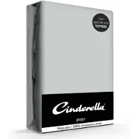 Cinderella Drap housse Cinderella Light Grey (Jersey)-200 x 200 cm