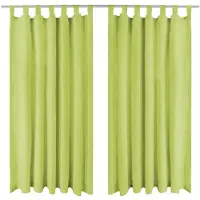 vidaXL Rideau occultant avec boucles 2 pcs 140 x 245 cm Vert