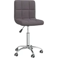 vidaXL Chaise de salle à manger Tissu Taupe pivotant